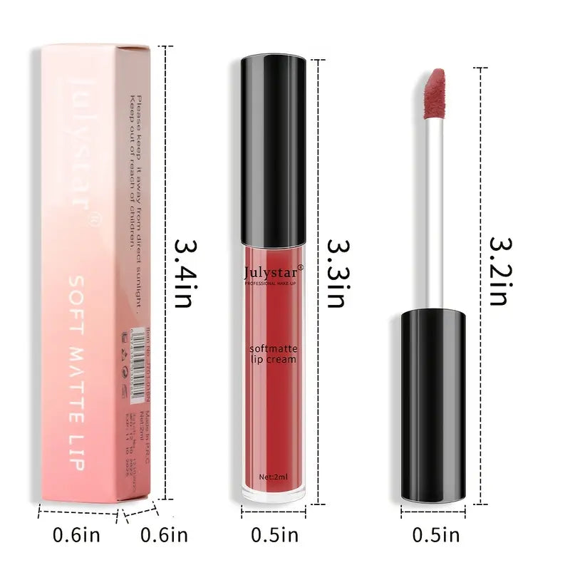 6 Colors Dual Wear Liquid Lipsticks