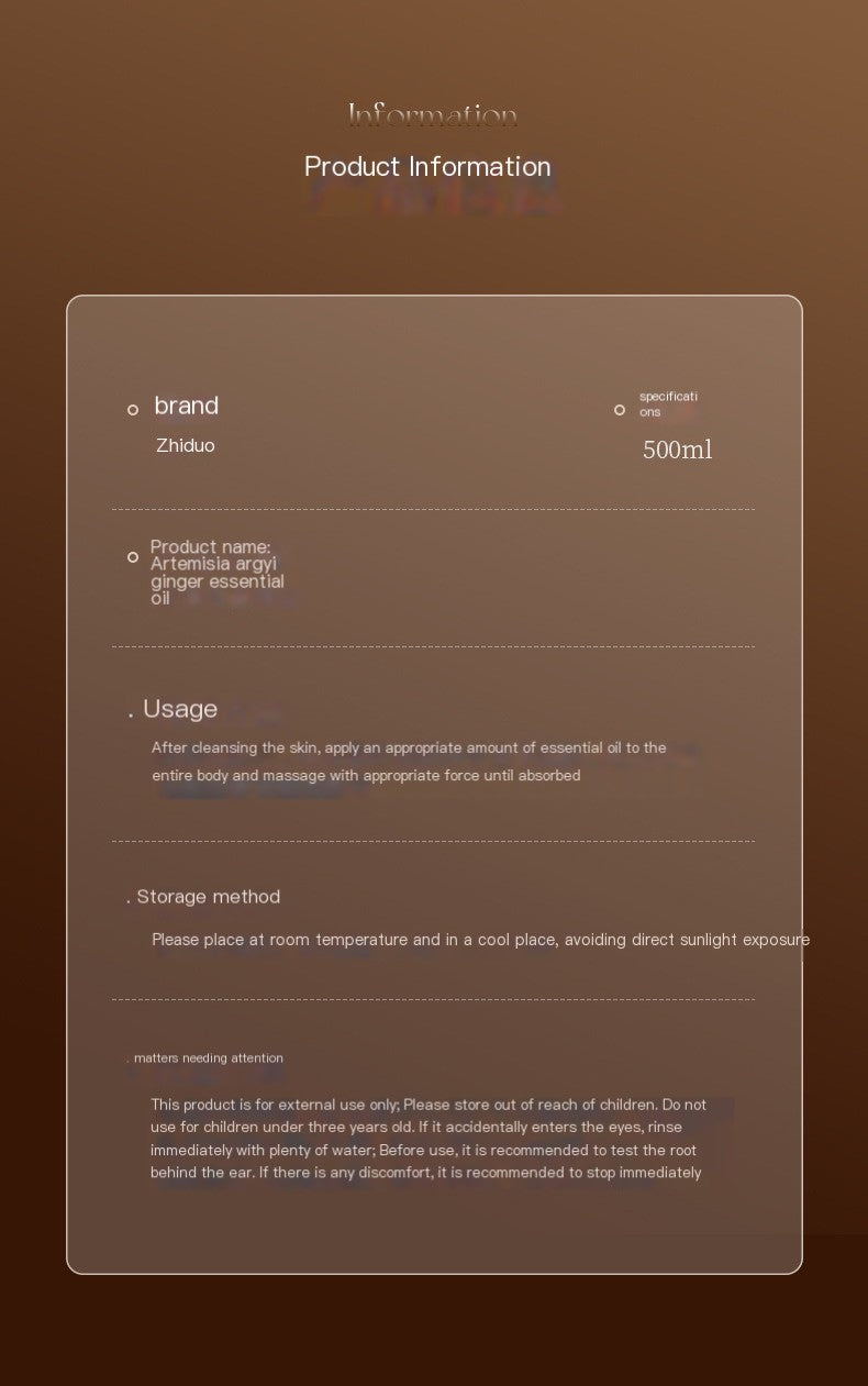 Ginger Essential Oil 500ml for Body Care and Moisture