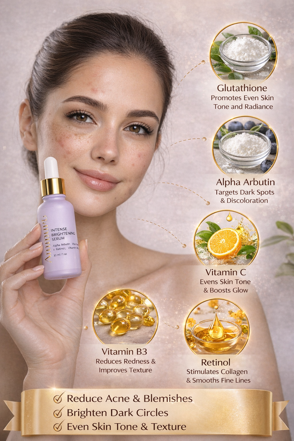 Ammuri Skincare Whitening Lightening Serum for Radiance