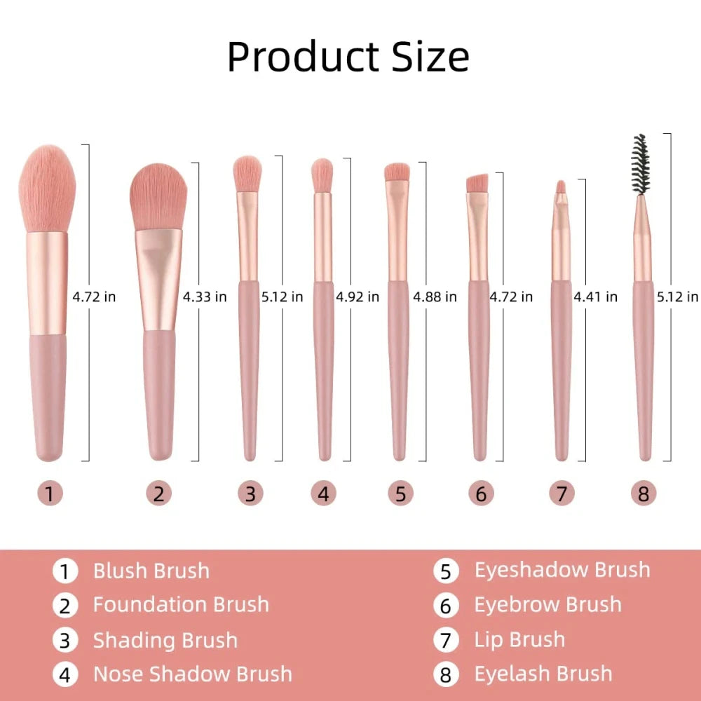 8pcs Professional Makeup Brush Set