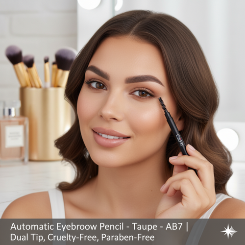Automatic Eyebrow Pencil – Taupe – AB7 | Dual Tip, Cruelty-Free, Paraben-Free
