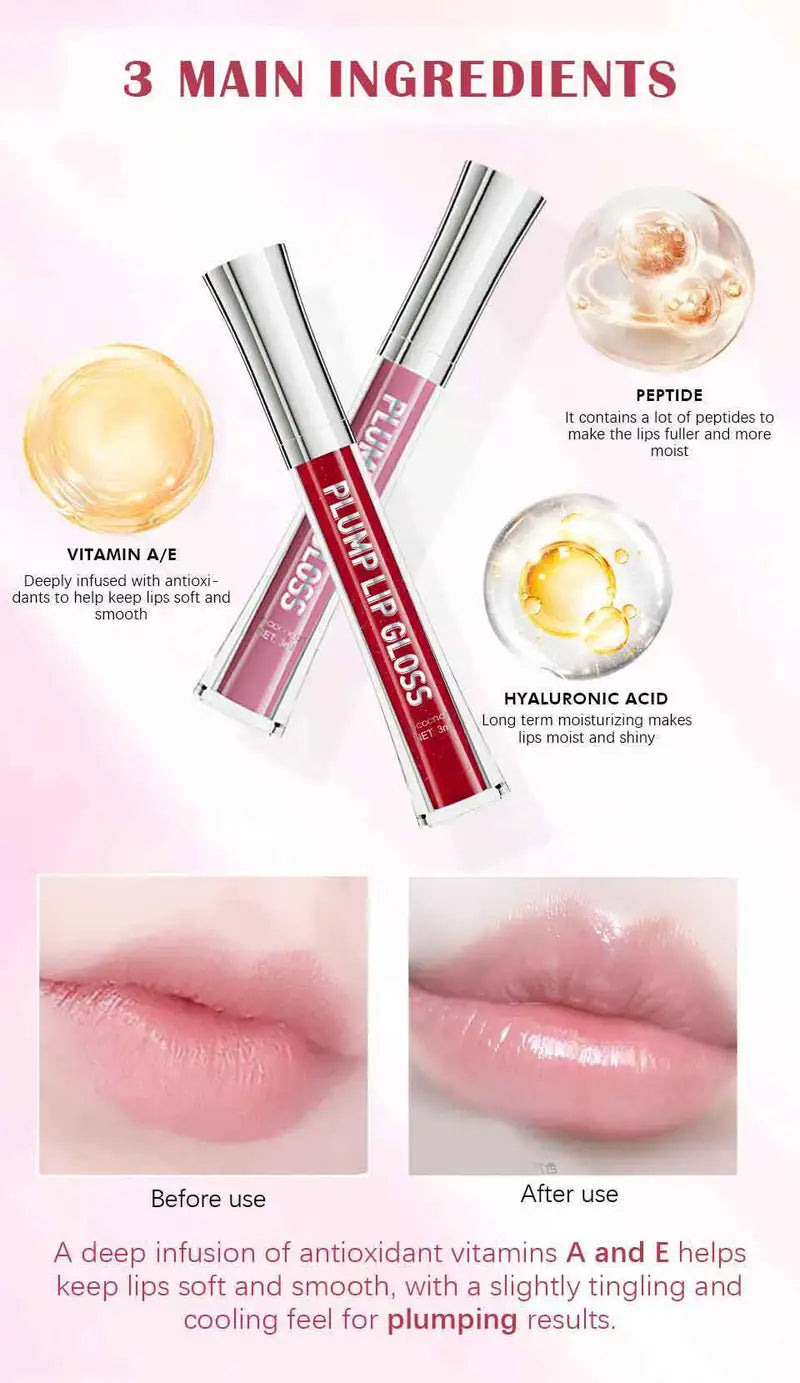 Lustrous 6-Color Glossy Lip Tint for Plump Lips