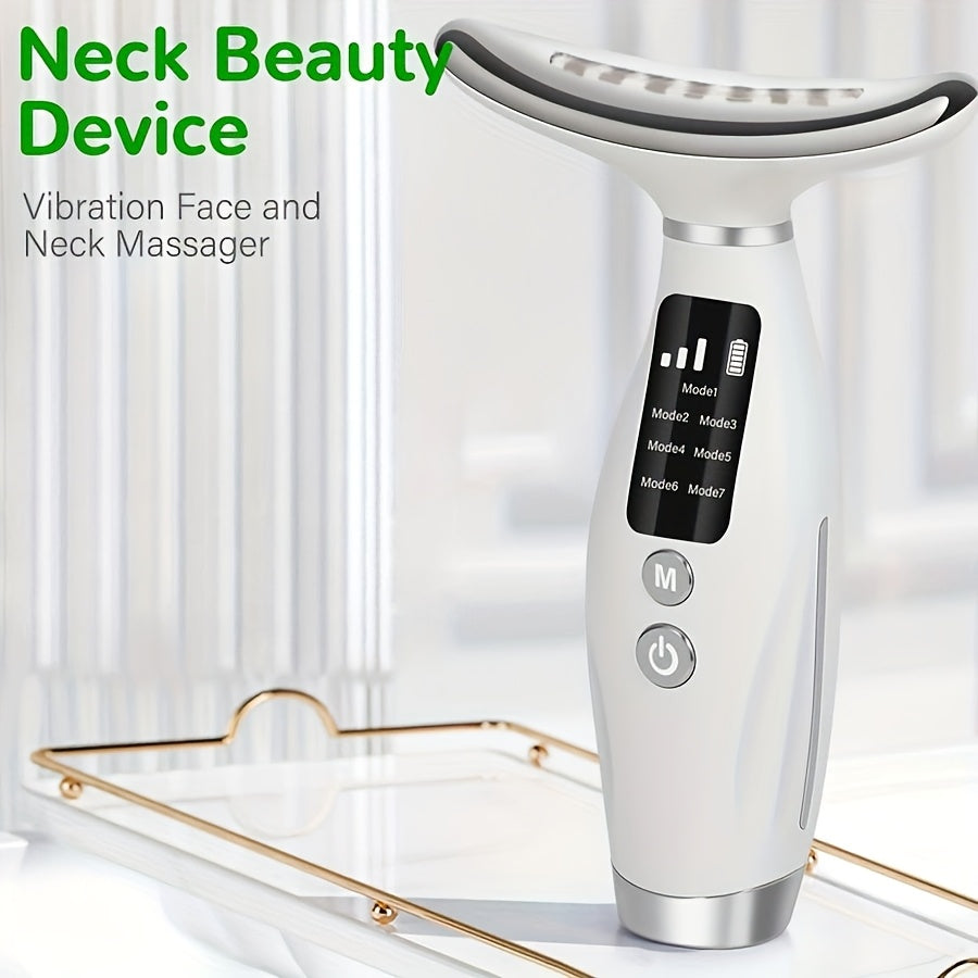 NNETM Neck & Face Massager Heated Skincare Tool (7-in-1)