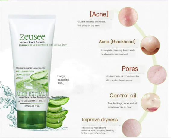 Aloe Vera Foaming Cleanser for Oily Skin